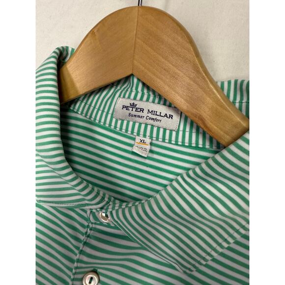 Lot Of 4  Peter Millar summer comfort Golf  Polo Shirt men’s size XL  striped - Picture 9 of 11